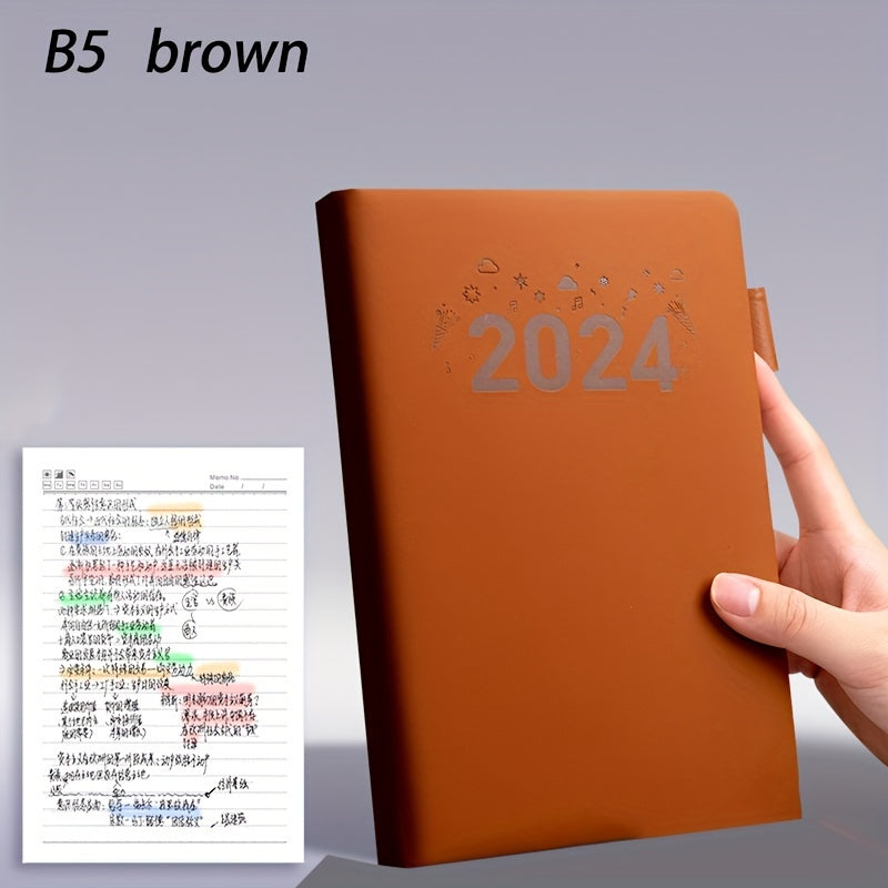 B5 Notebook with Pen Insert and Waterproof Faux Leather Cover