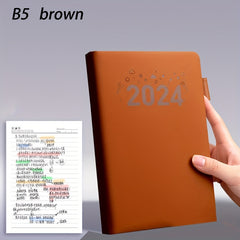 B5 Notebook with Pen Insert and Waterproof Faux Leather Cover