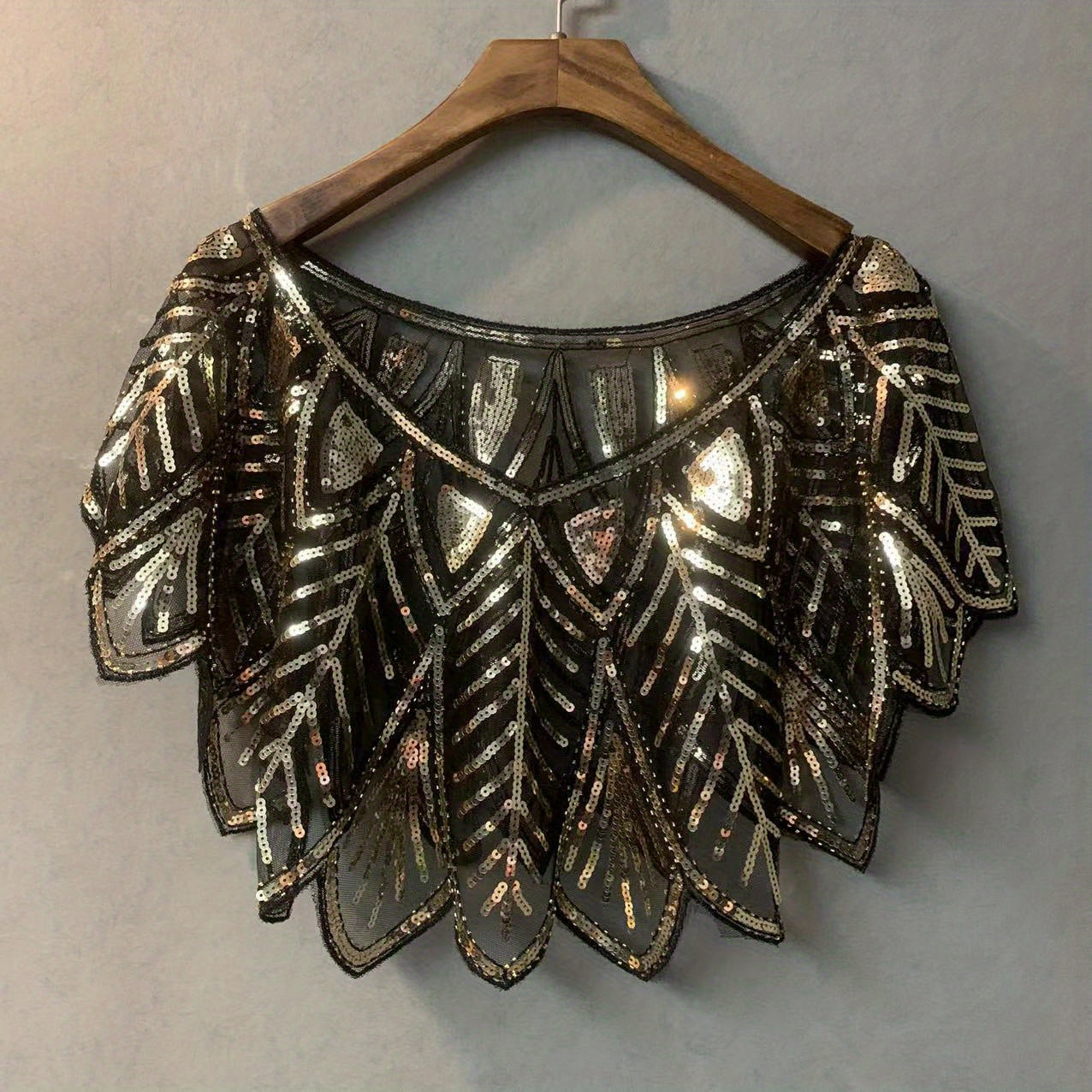 Sequin Shawl Vintage Cape 20s Party Wraps Wedding Shawl