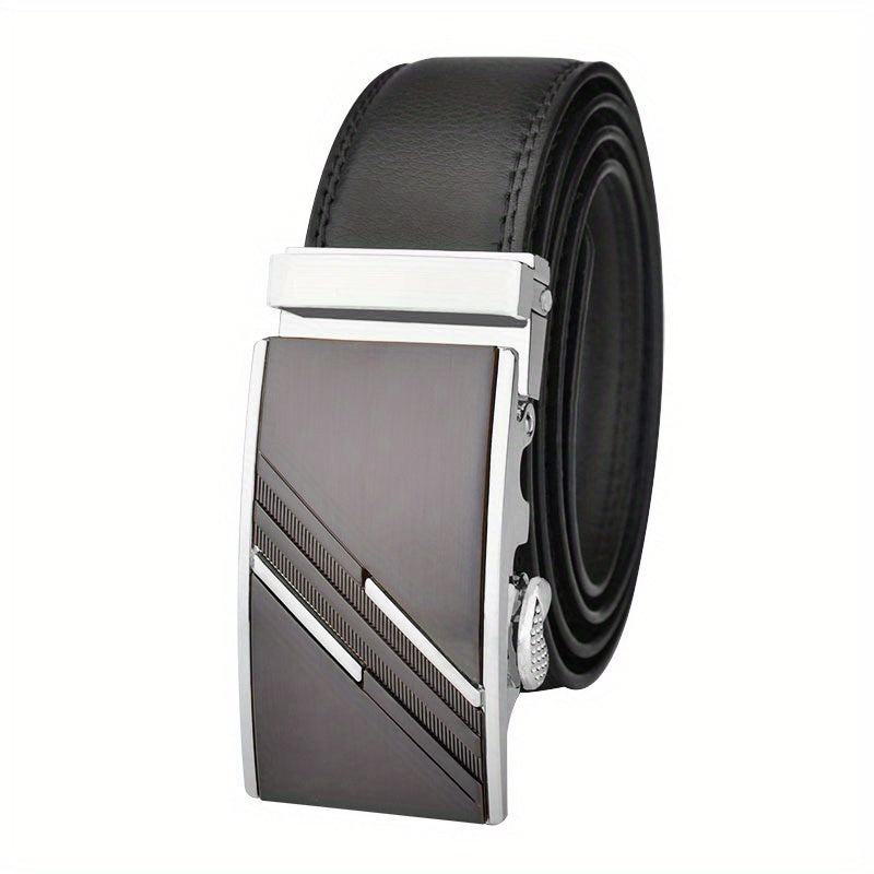 Men's Leather Belt Metal Automatic Buckle High Belt For Men