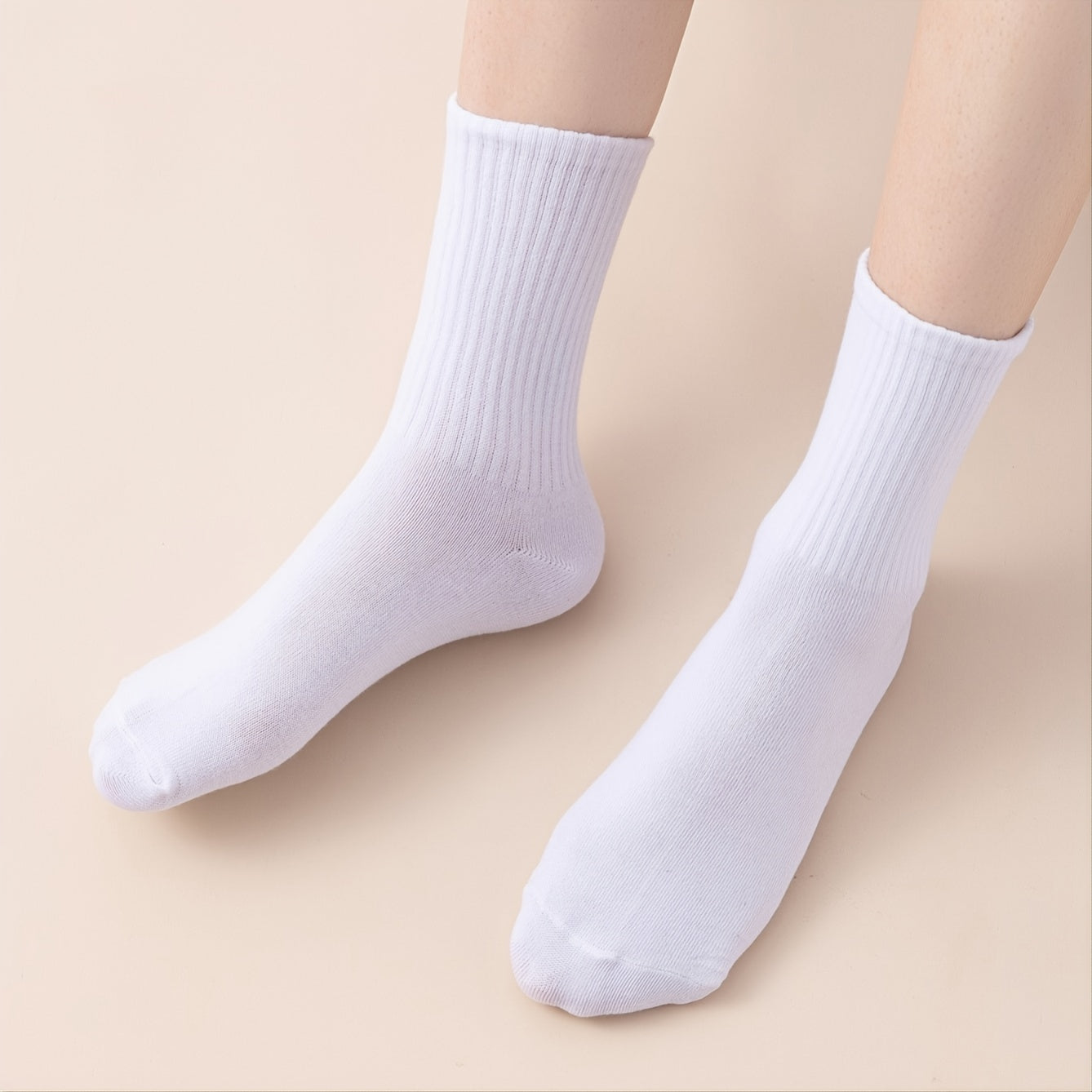 7 Pairs Breathable Crew Socks Women's Stockings
