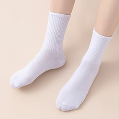 7 Pairs Breathable Crew Socks Women's Stockings