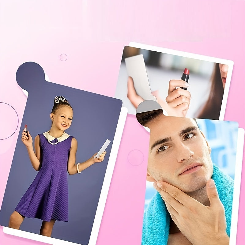 Stainless Steel Compact Pocket Mirror Unbreakable Small Purse Mirror