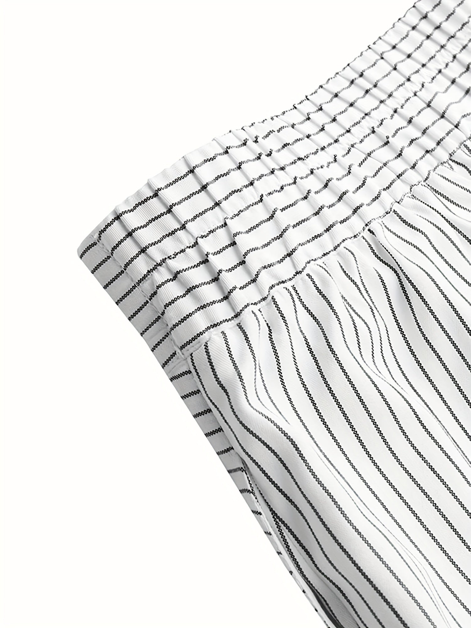  Wide Leg Stripe Print Pants with Pockets