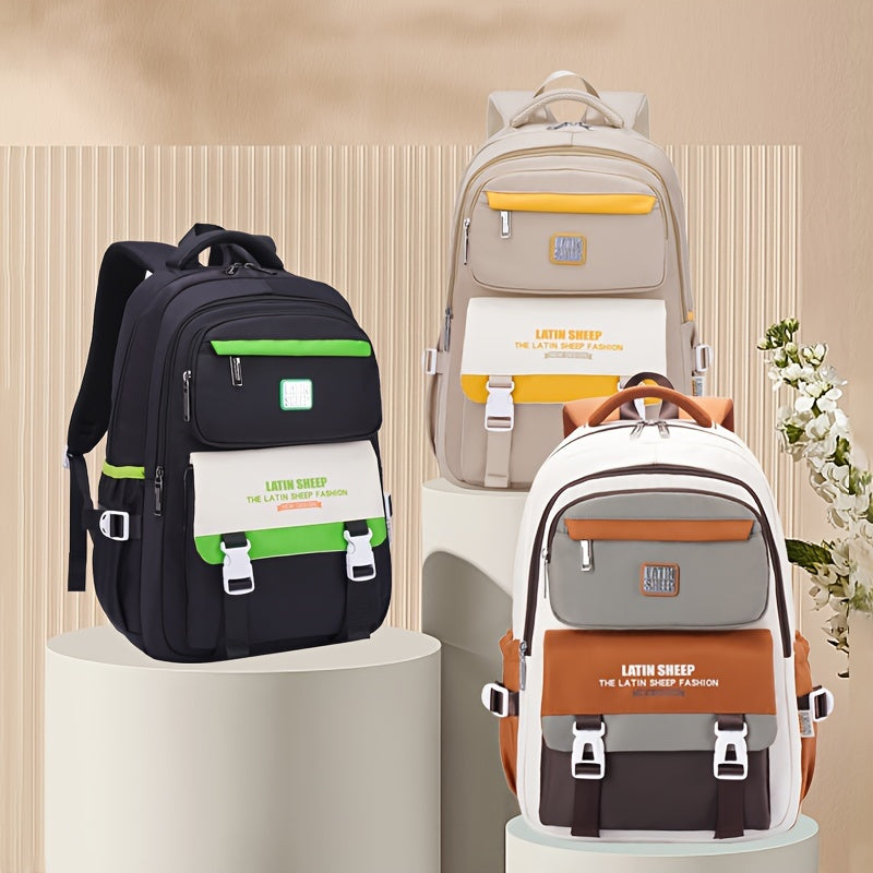 1pc Students School Backpack with Functional Pocket