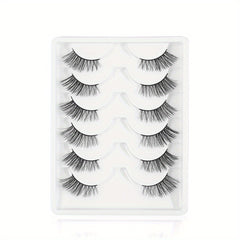 6 Pairs C Curling Fluffy False Eyelashes Elongated Eye End Charming Eyelashes
