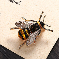 Colorful Bee Shape Brooch Animal Insect Theme Corsage Pin 1 Pc