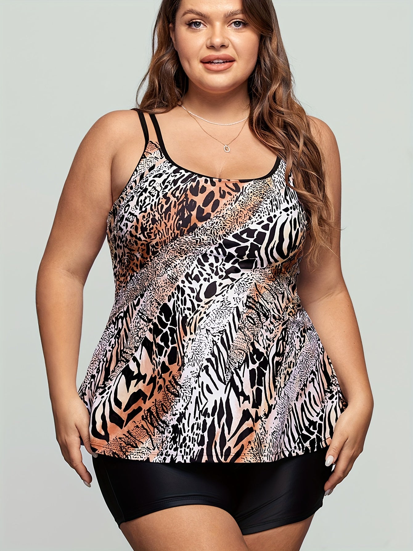  Animal Print Tankini Set