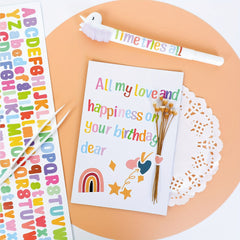 208pcs Mini Waterproof Letter Stickers DIY Decoration