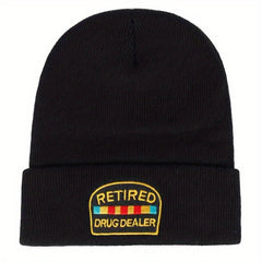 Embroidery Knitted Hat Warm Beanie