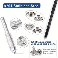 323pcs Marine Canvas Snap Kit Stainless Steel Components