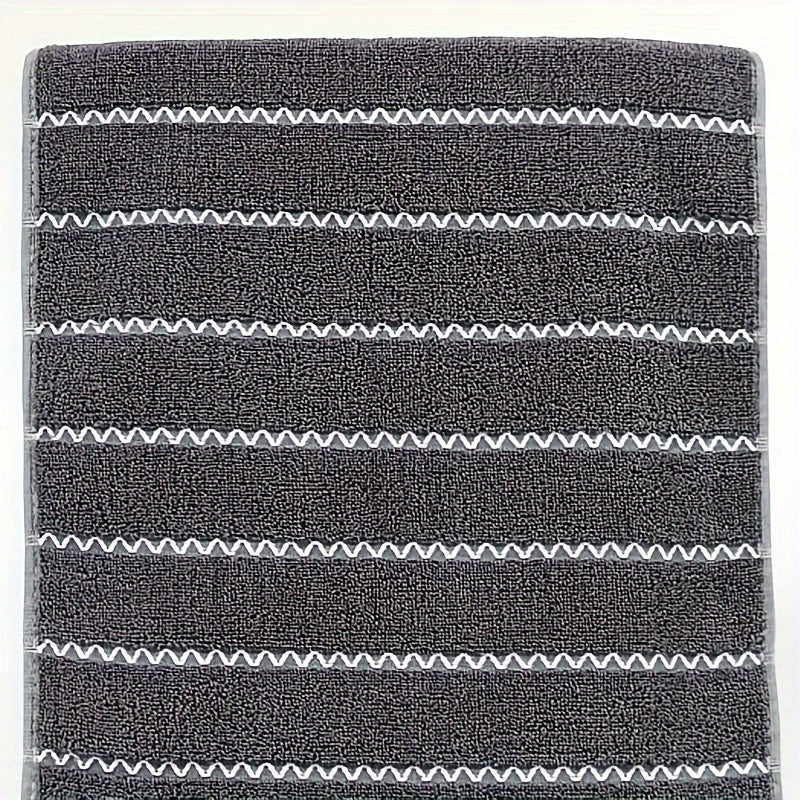 Wavy Striped Pattern Hand Towel Coral Fleece Soft Face Towel