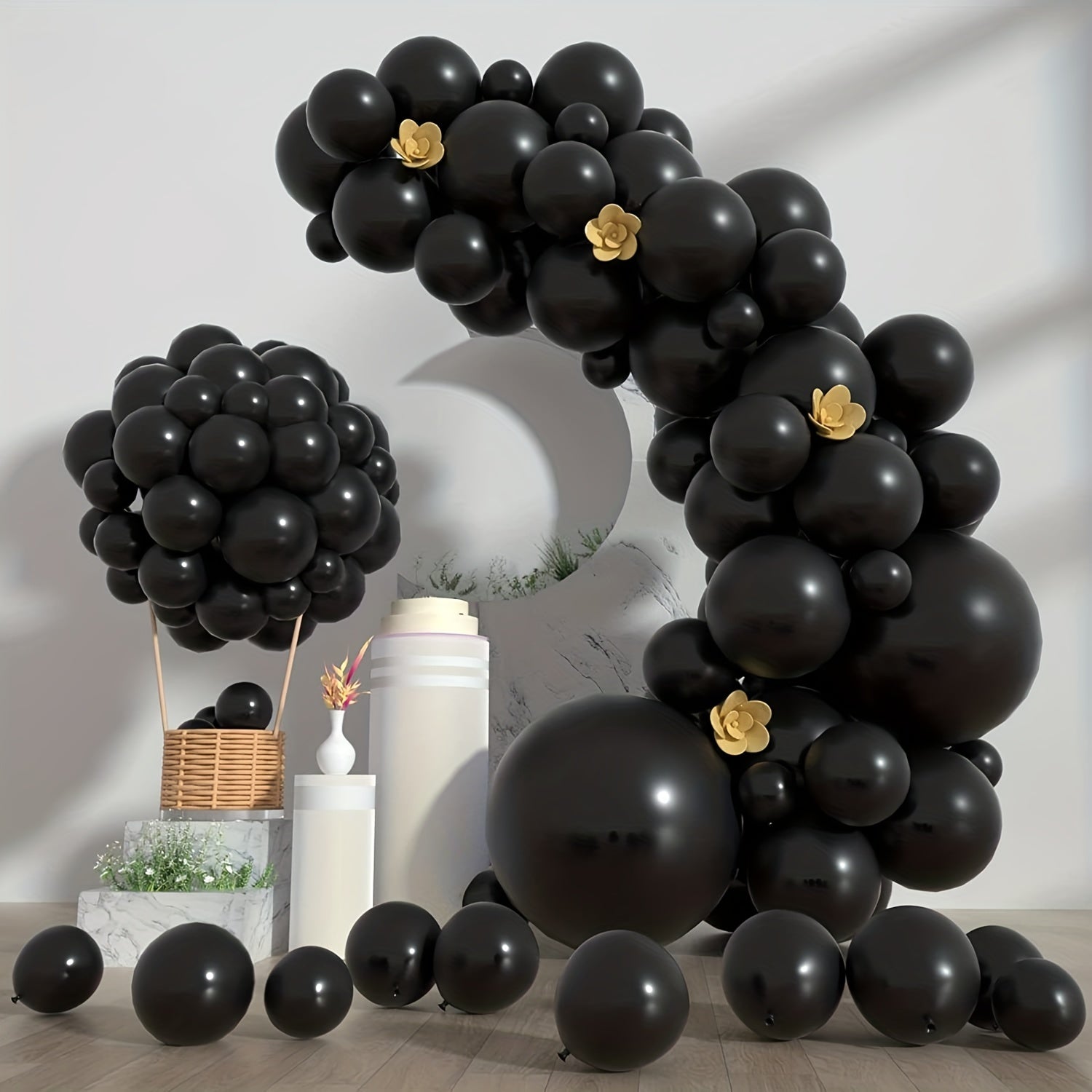 60pcs+5%22 Party Latex Balloons for Men, 16-70th Birthday