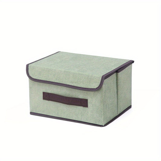 Fabric Underwear Storage Box With Lid Foldable Storage Bins