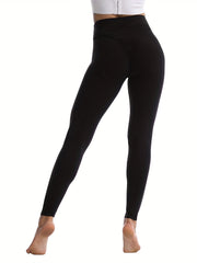 Butt Lifting Hip Pleated Yoga Pants Slim Fitted Workout Leggings