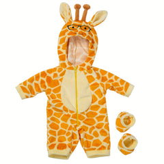 Giraffe Onesie and Shoe Set for 16 Inch Dolls