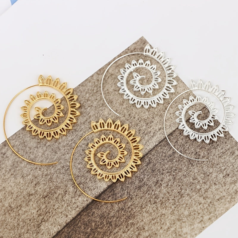 Leaf Spiral Personality Earrings