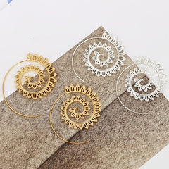 Leaf Spiral Personality Earrings