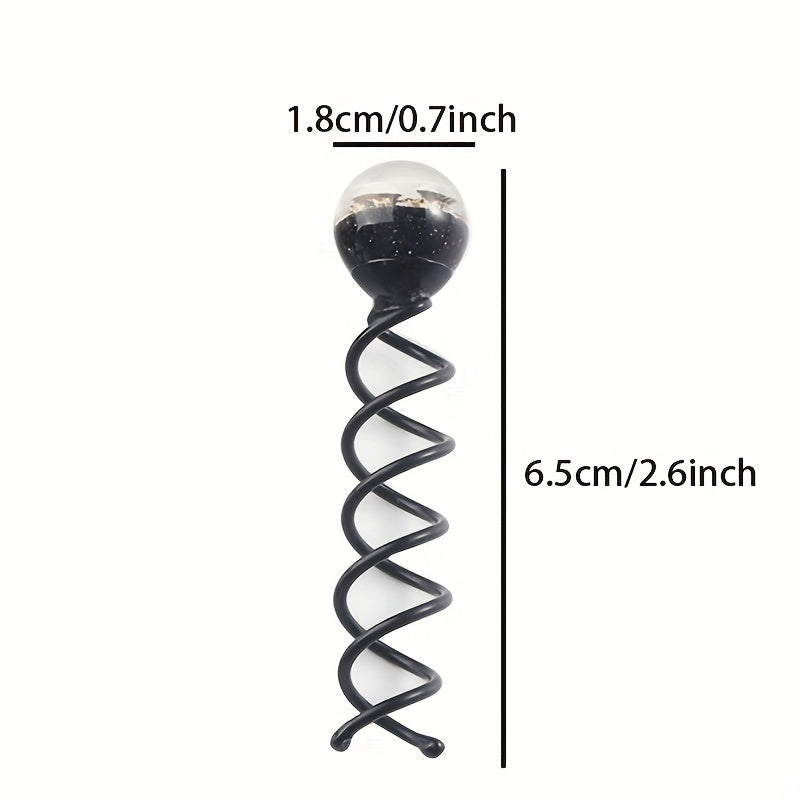 Crystal Bead Spiral Hair Pin Coils Hair Accessories