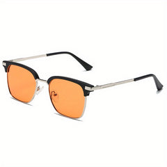 Square Metal Sunglasses Anti Glare UV400