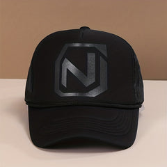 Mens Letter Print Baseball Cap Trucker Hat