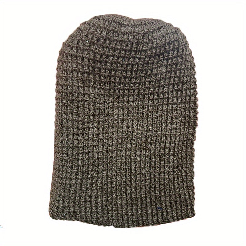 Men's Polyester Knitted Hat for Autumn and Winter