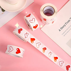 500pcs Gift Heart Stickers Doodle Decoration Sealing Stickers