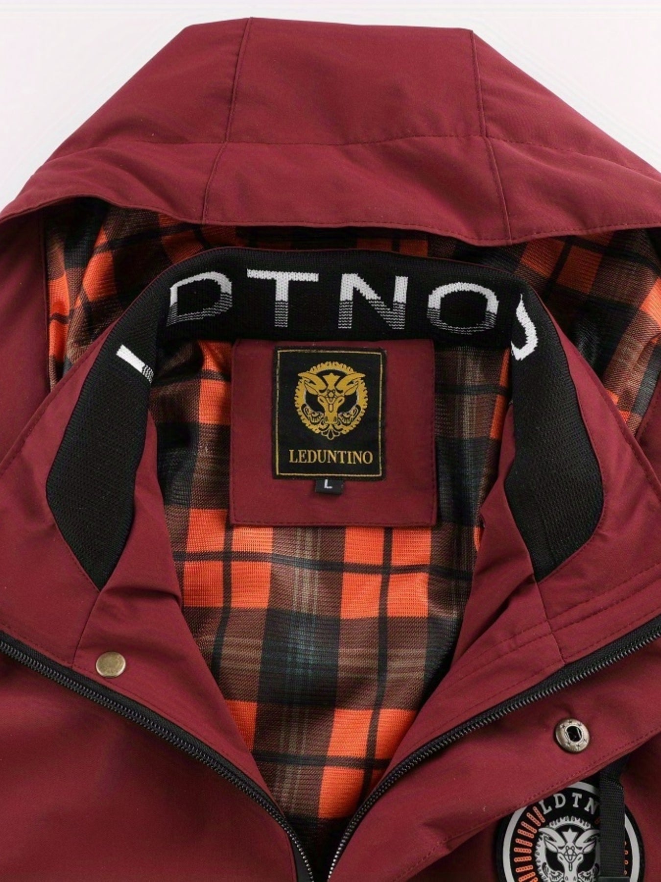 Waterproof Drawstring Hooded Jacket Men's Casual Zip Up Jacket