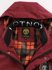 Waterproof Drawstring Hooded Jacket Men's Casual Zip Up Jacket