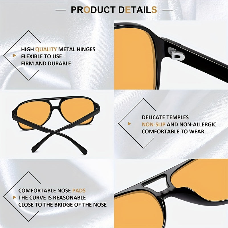 Men's Aviator Sunglasses Retro Style UV Protection For Outdoor