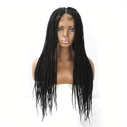 86 36 Cm Lace Knotless Box Braided Wigs For Women