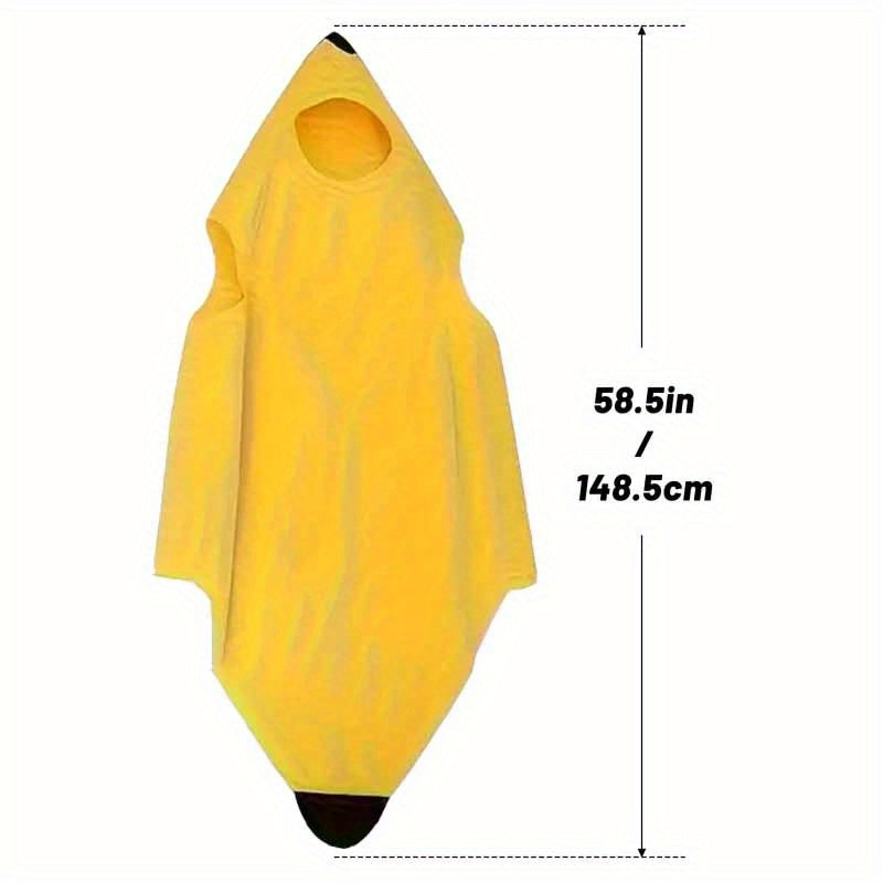 Adult Banana Costume for Halloween & Parties with Monkey Accessory