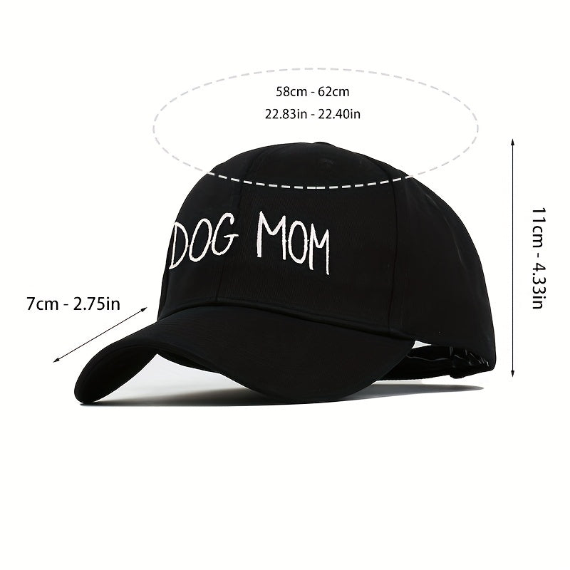 DOG MOM Embroidery Baseball Cap Cotton Dad Hat Adjustable Sun Hats For Women
