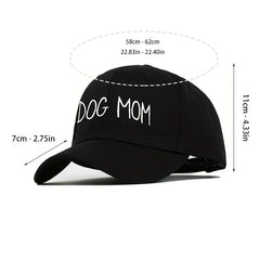 DOG MOM Embroidery Baseball Cap Cotton Dad Hat Adjustable Sun Hats For Women