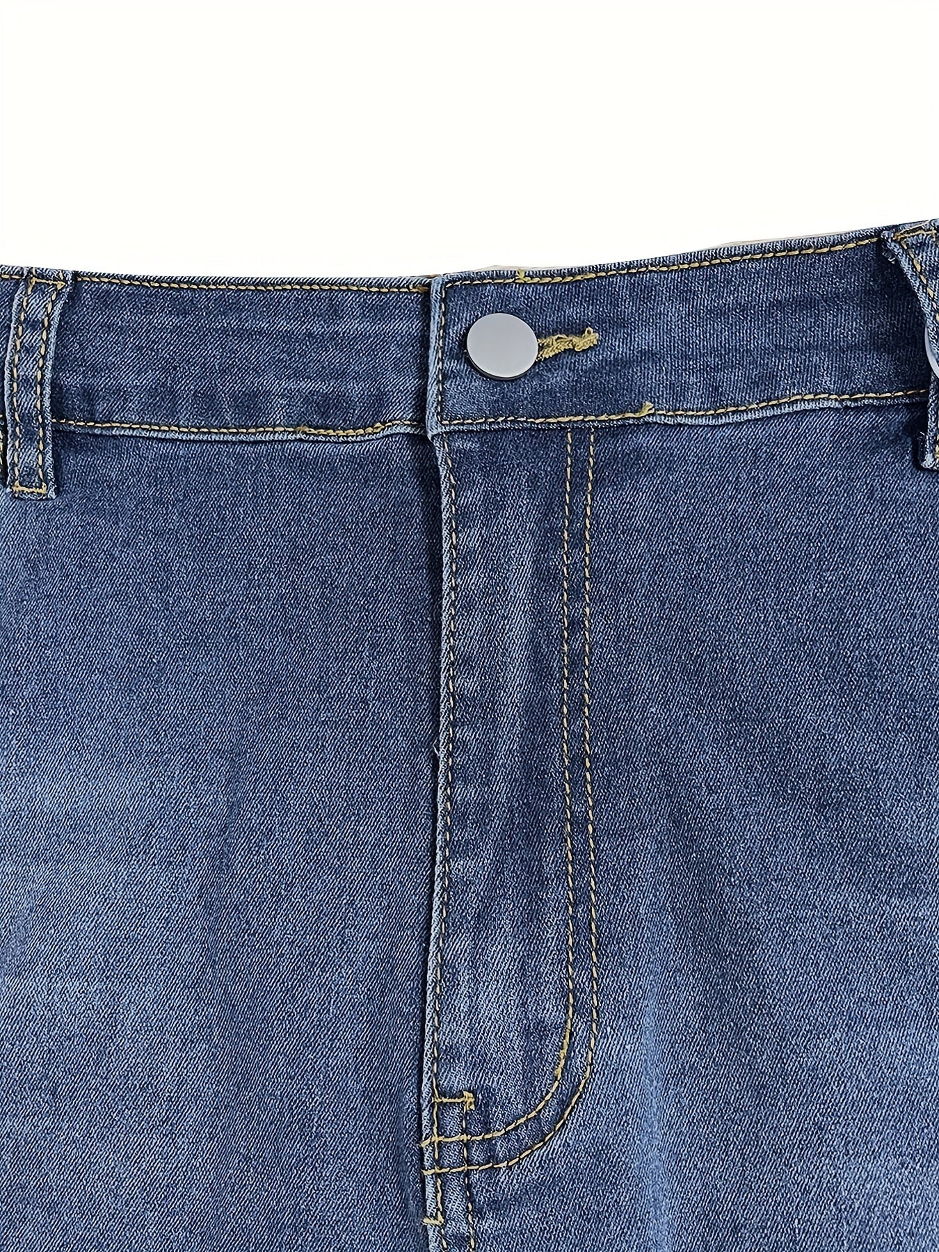  Button Up Ripped Skinny Jeans