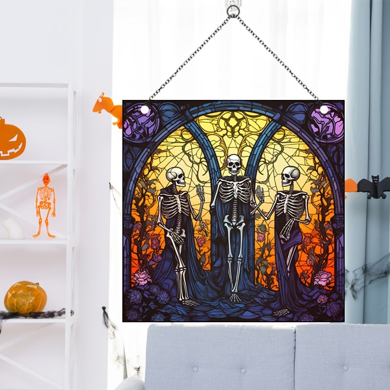 Halloween Square Acrylic Window Hanging