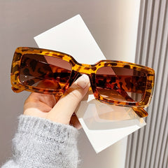 Y2K Rectangle Sunglasses Dopamine Jelly UV400 Sun Shades