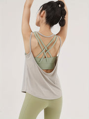 Backless Yoga Sports Tank Top Breathable Loose Top