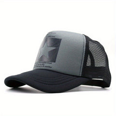 Men's Star Print Baseball Cap for Sun Protection
