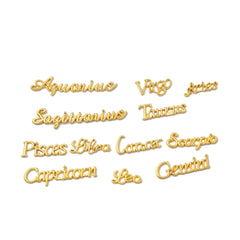 12 Constellation Charms Set Word Nail Charms For Nail Art Decoration