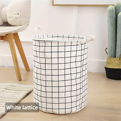 Canvas Laundry Basket Collapsible Storage Bin