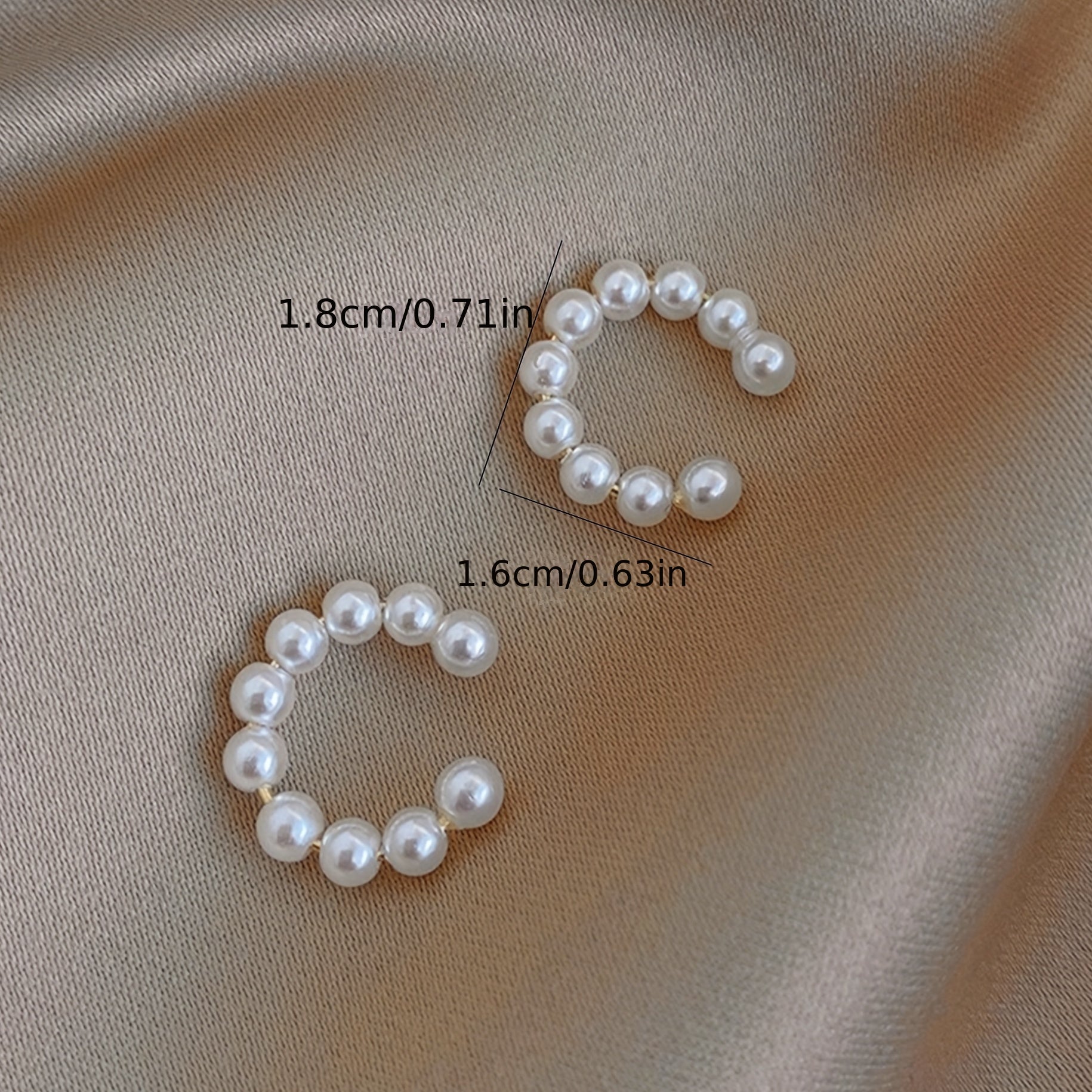 Pearl U-shaped Clip-On Earrings Lightweight Jewelry Adjustable Ear Clips