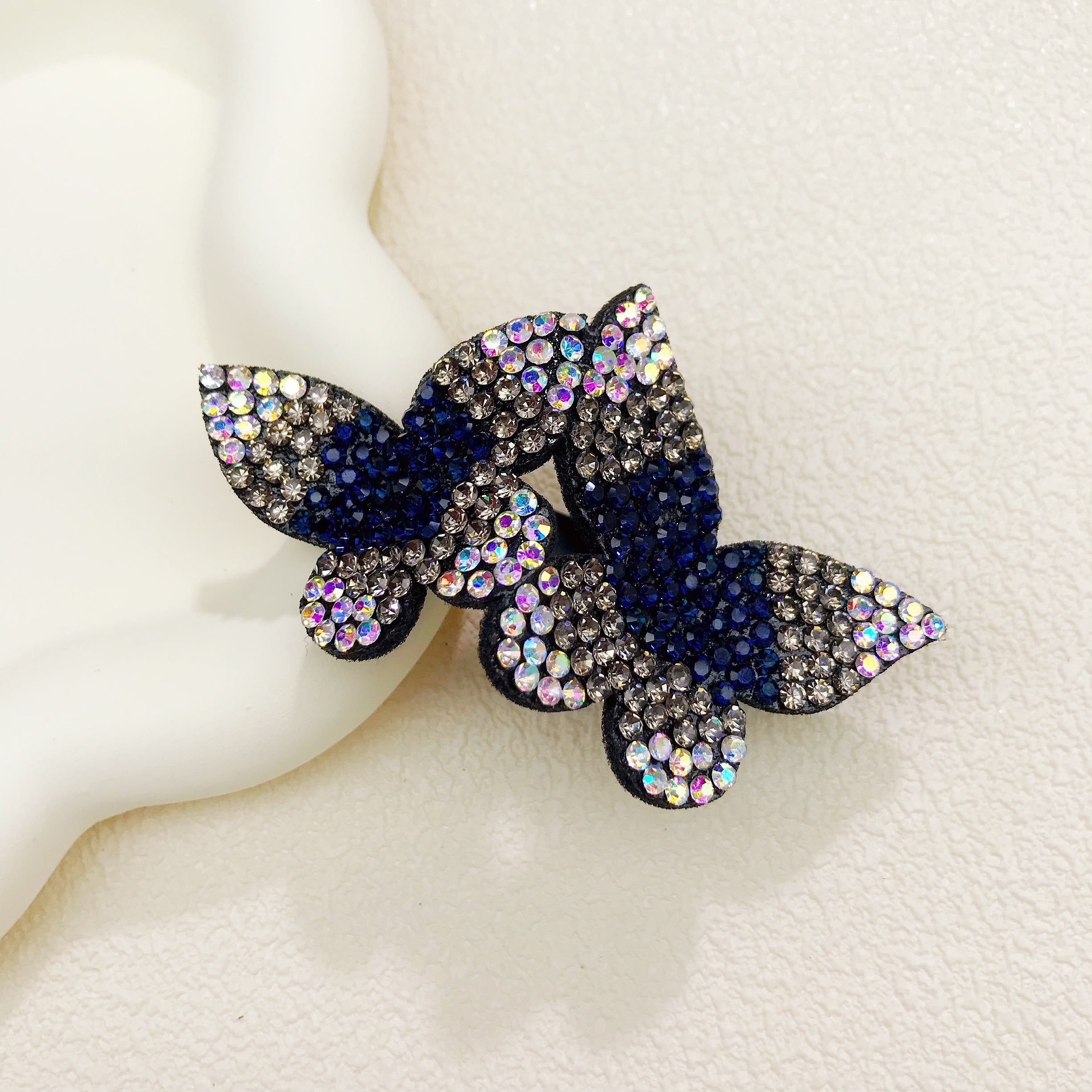 Colorful Rhinestone Butterfly Hair Clip for Women and Girls