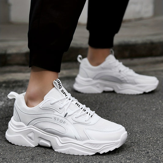 Men's Breathable Chunky Sneakers For Jogging Gym