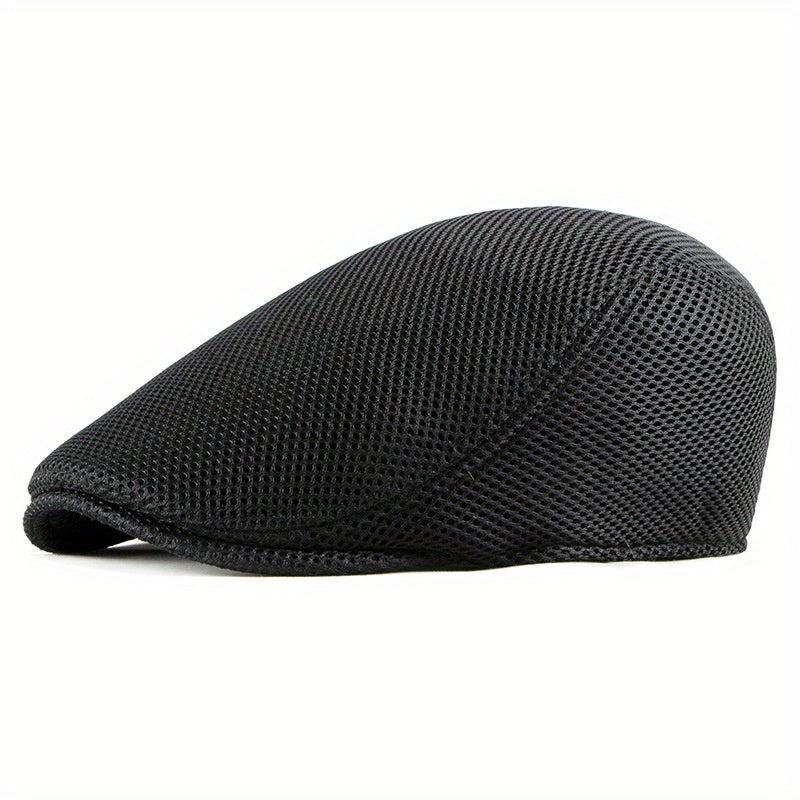 Men's Breathable Mesh Newsboy Cap for Driving