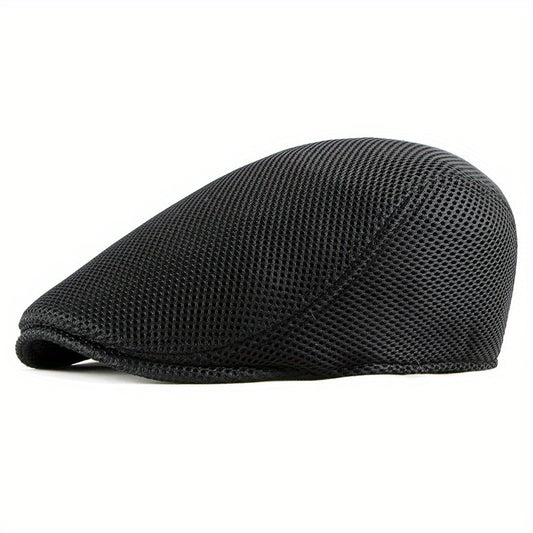 Men's Breathable Mesh Newsboy Cap for Driving