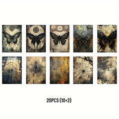 20pcs Dark Crow Castle Paper Material Non Sticky Base Decoration