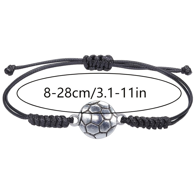 5pcs Boys Braided Sport Bracelets Set