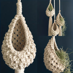 Boho Hand Woven Macrame Plant Hanger