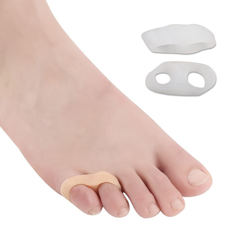 2pcs Silicone Toe Separator Spacer Hallux Valgus Corrector Finger Protector